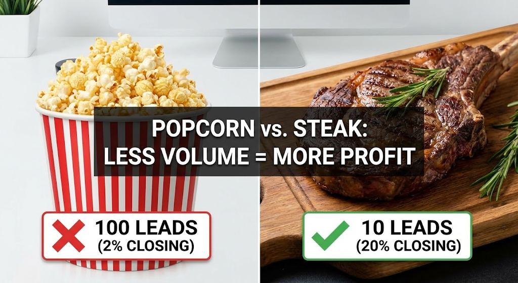 Popcorn vs. Steak - Lead Qualität